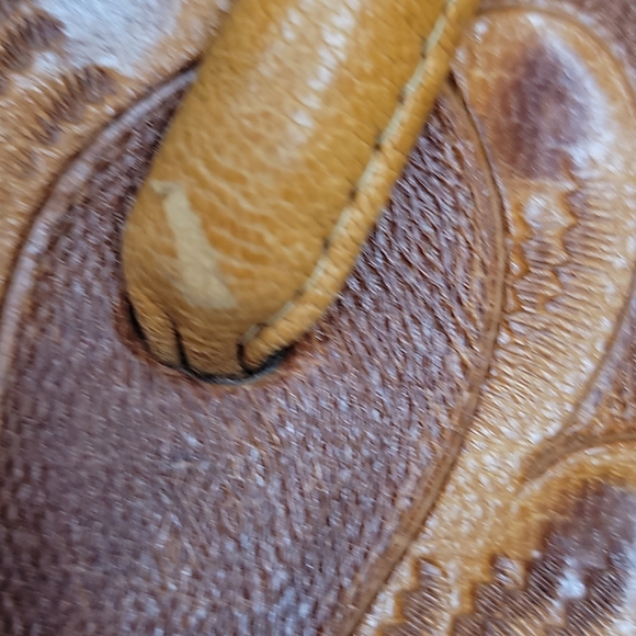 Leather Vintage Mexican Inspired Handbag - Picture 4 of 15